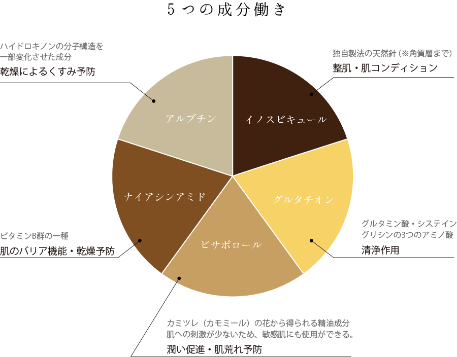 5つの成分働き