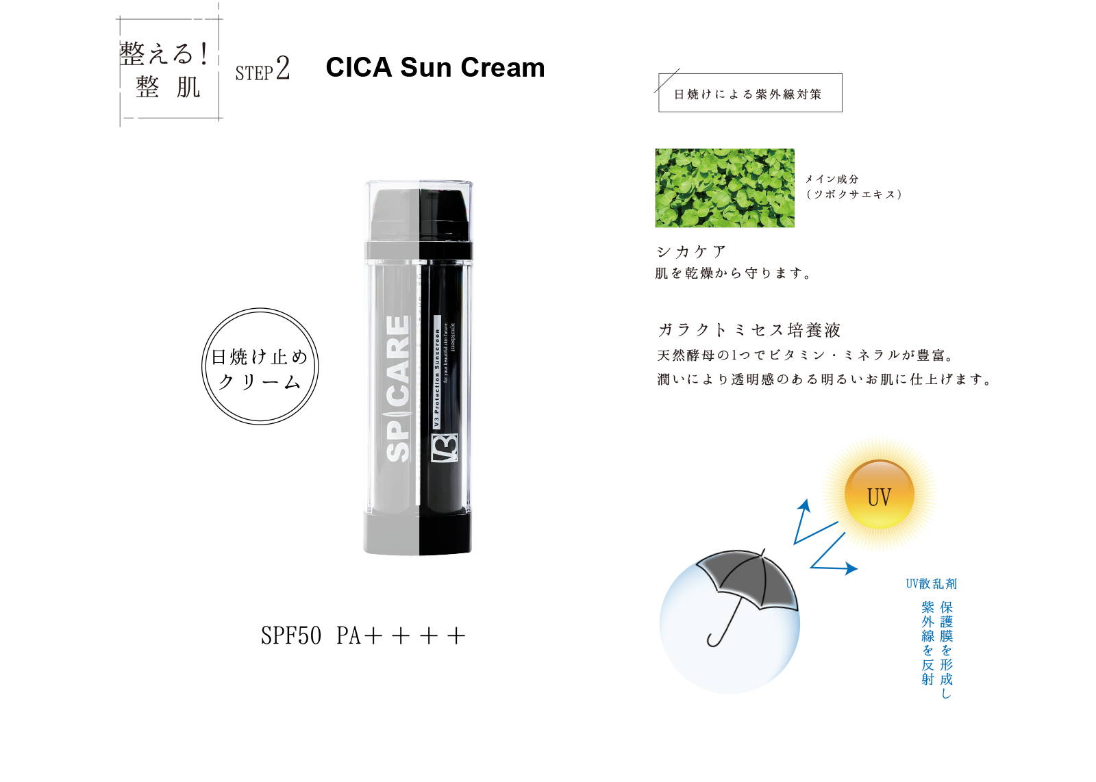 整える！整肌 STEP2 CICA Sun Cream